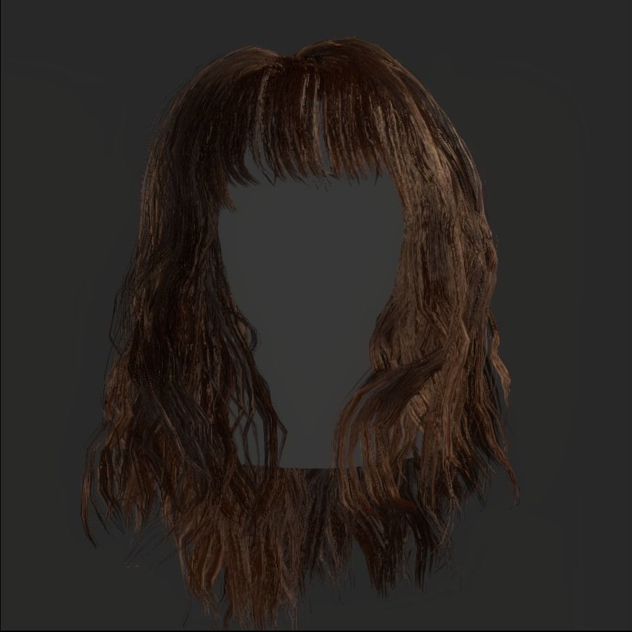 Female Hair - 002 3D model_16