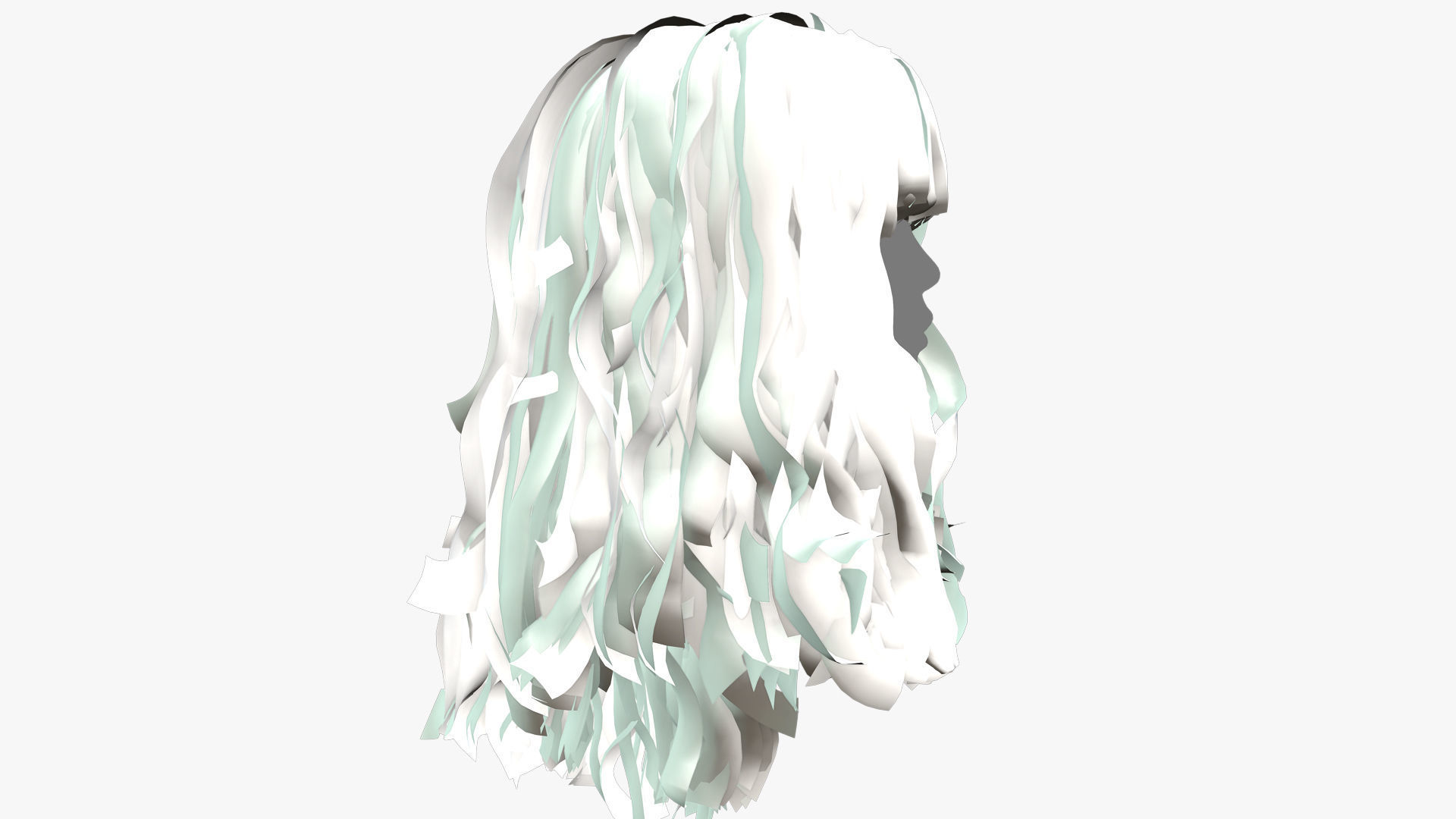 Female Hair - 002 3D model_8