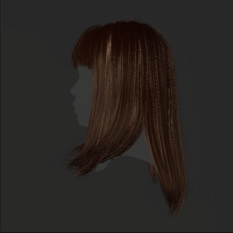 Female Hair - 003 3D model_20