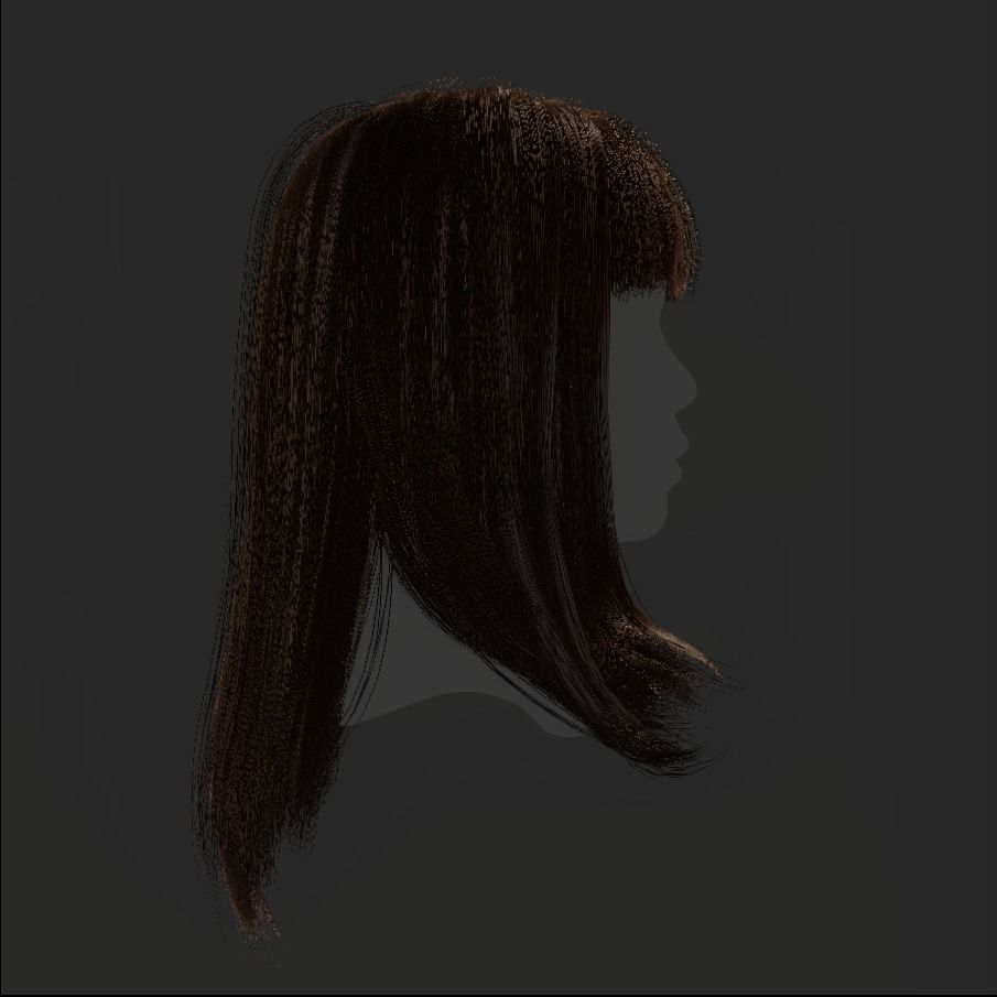 Female Hair - 003 3D model_18