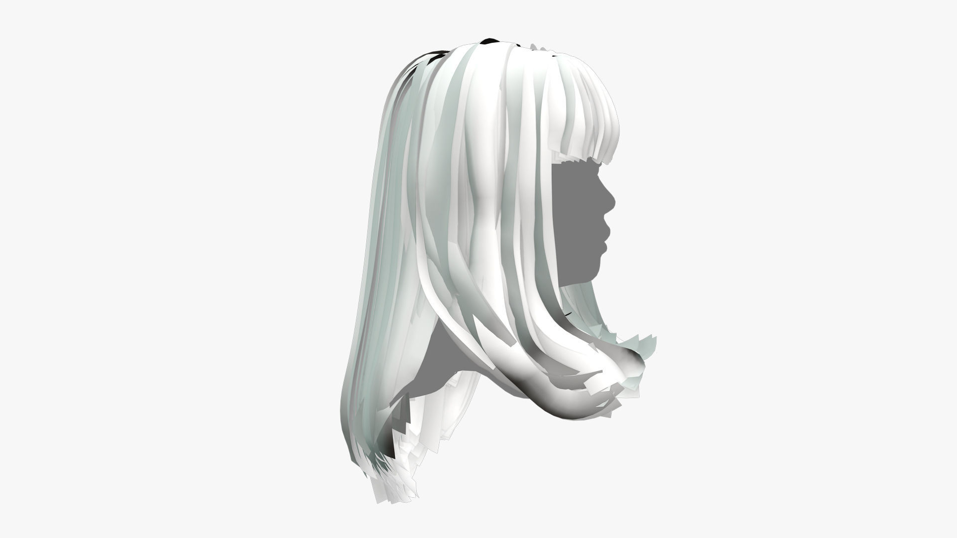 Female Hair - 003 3D model_8