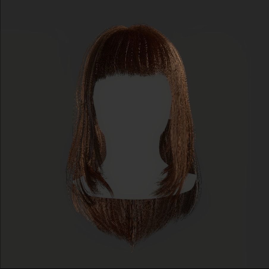 Female Hair - 003 3D model_16