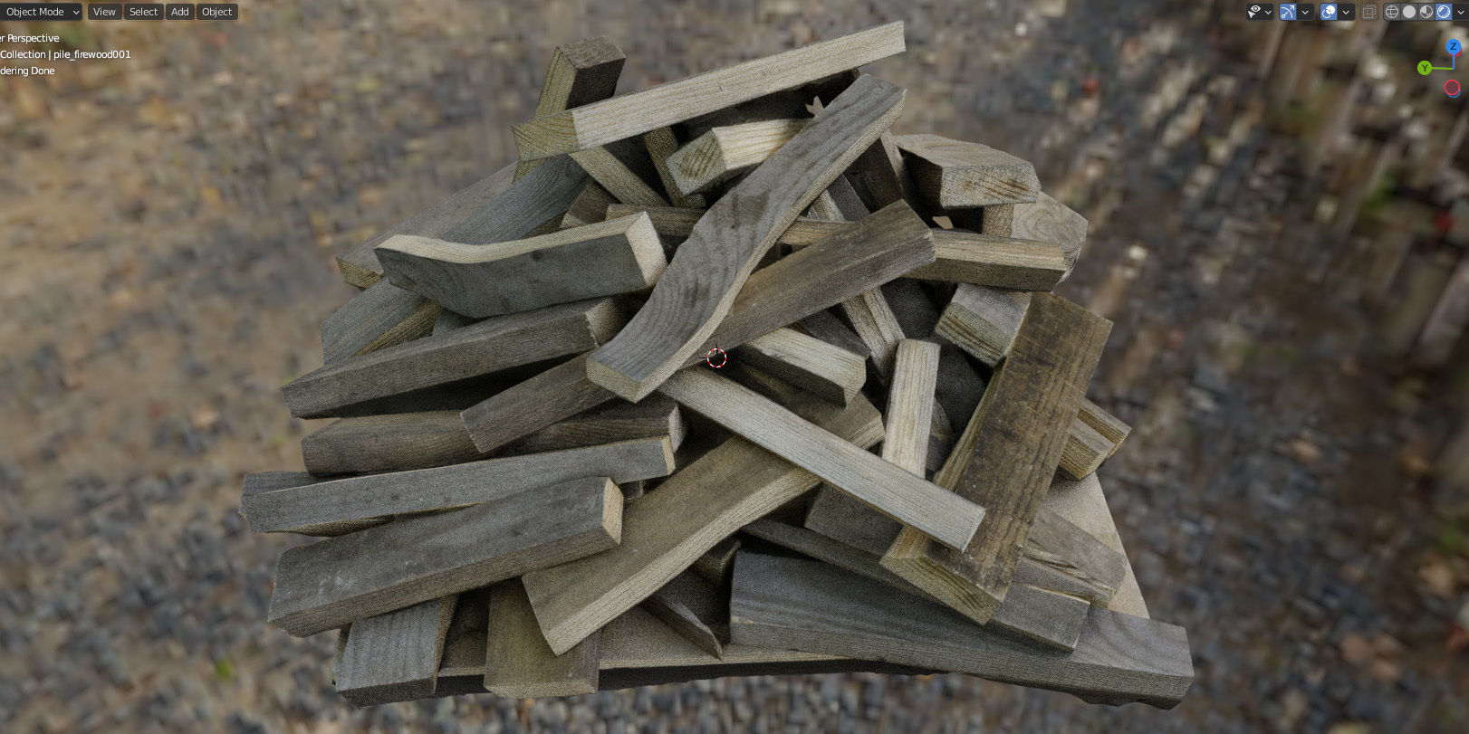 Chopped wood boards 01 3D model_18