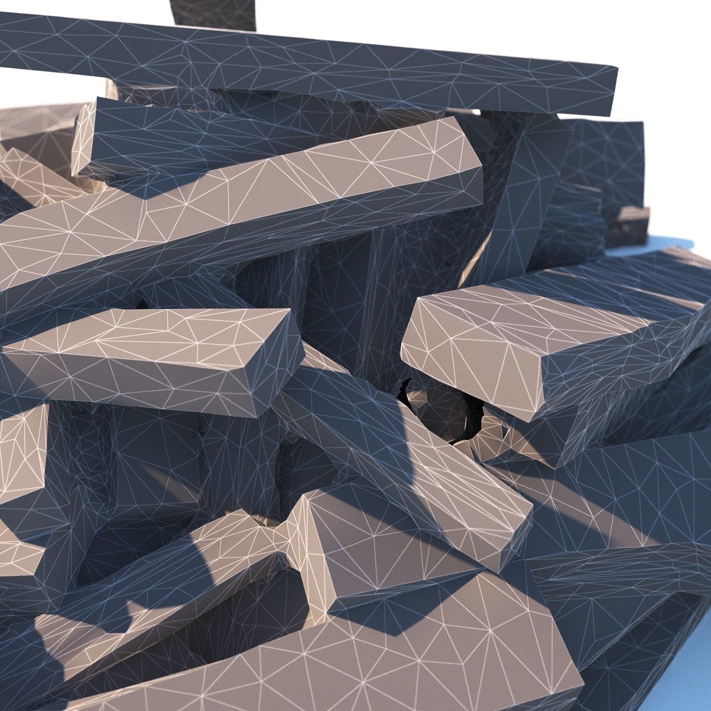 Chopped wood boards 01 3D model_10