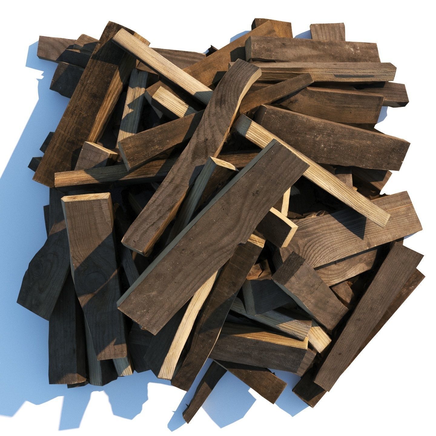 Chopped wood boards 01 3D model_12