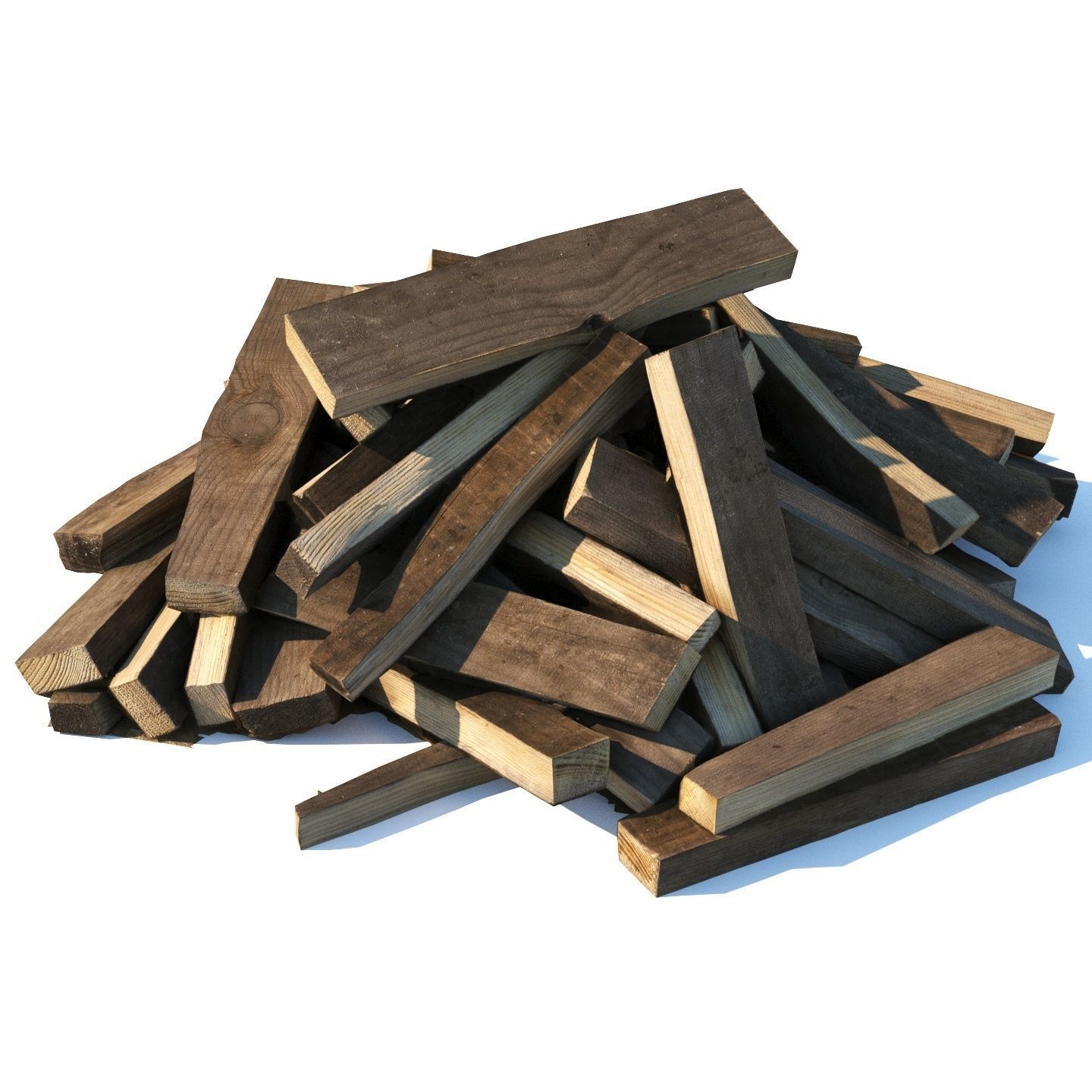 Chopped wood boards 01 3D model_11