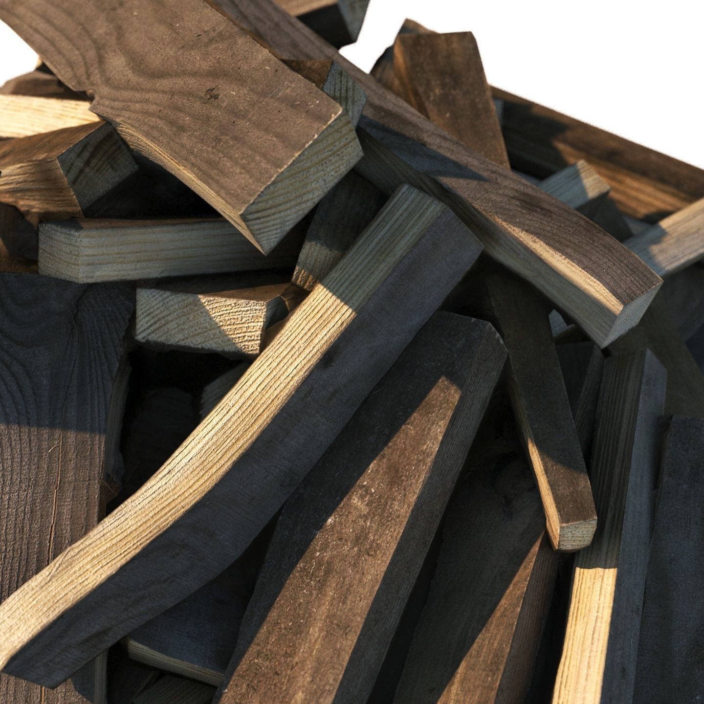 Chopped wood boards 01 3D model_14