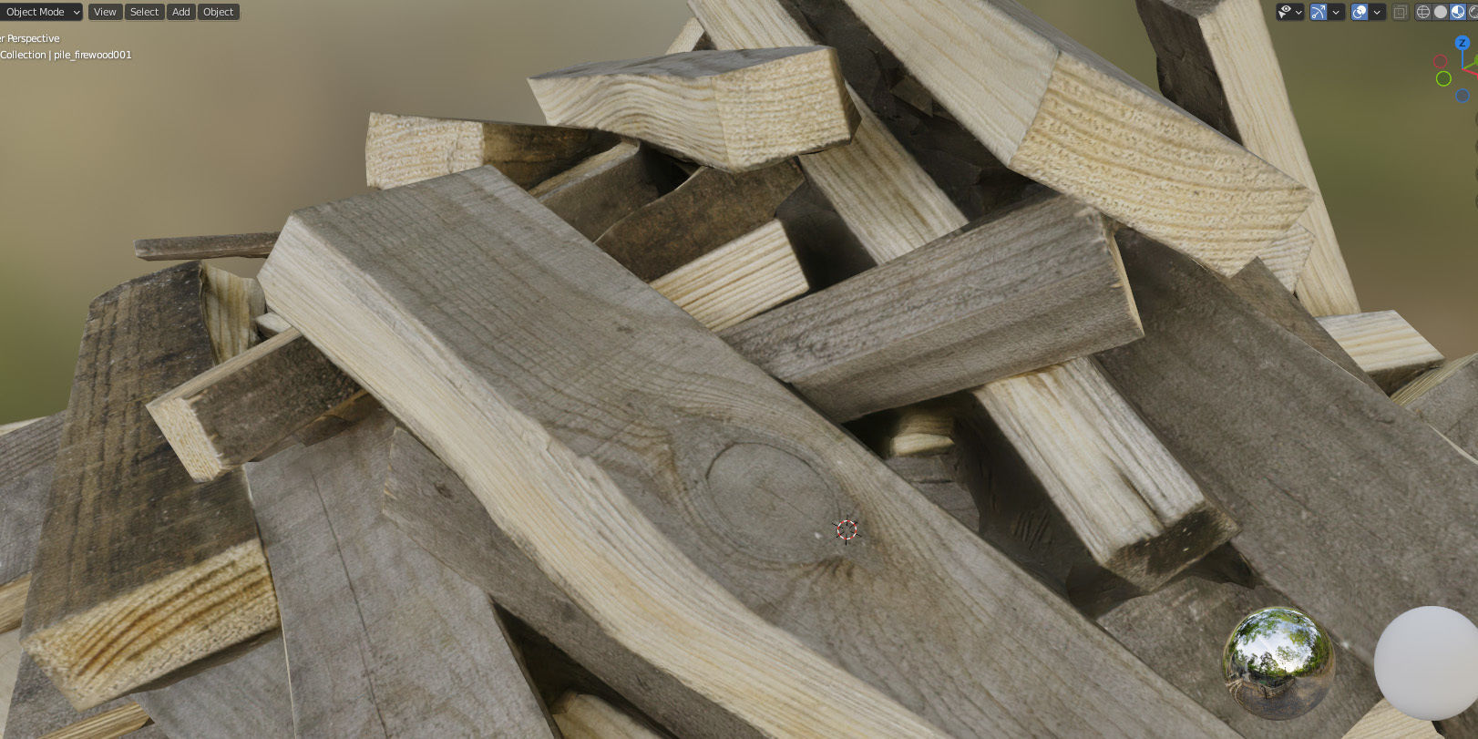 Chopped wood boards 01 3D model_21