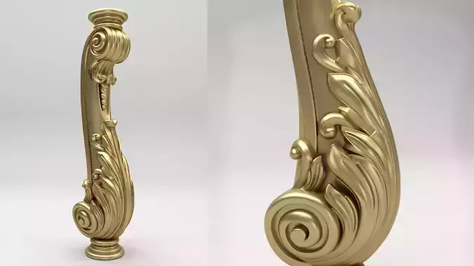Carved Baluster 3D model