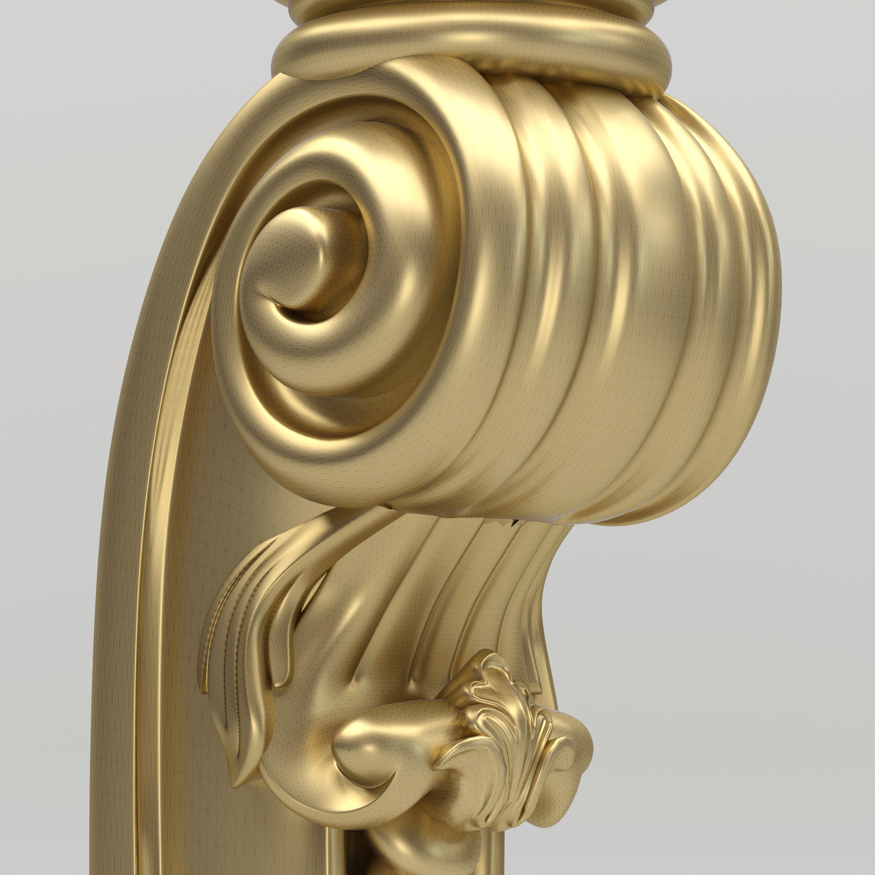 Carved Baluster 3D model_10