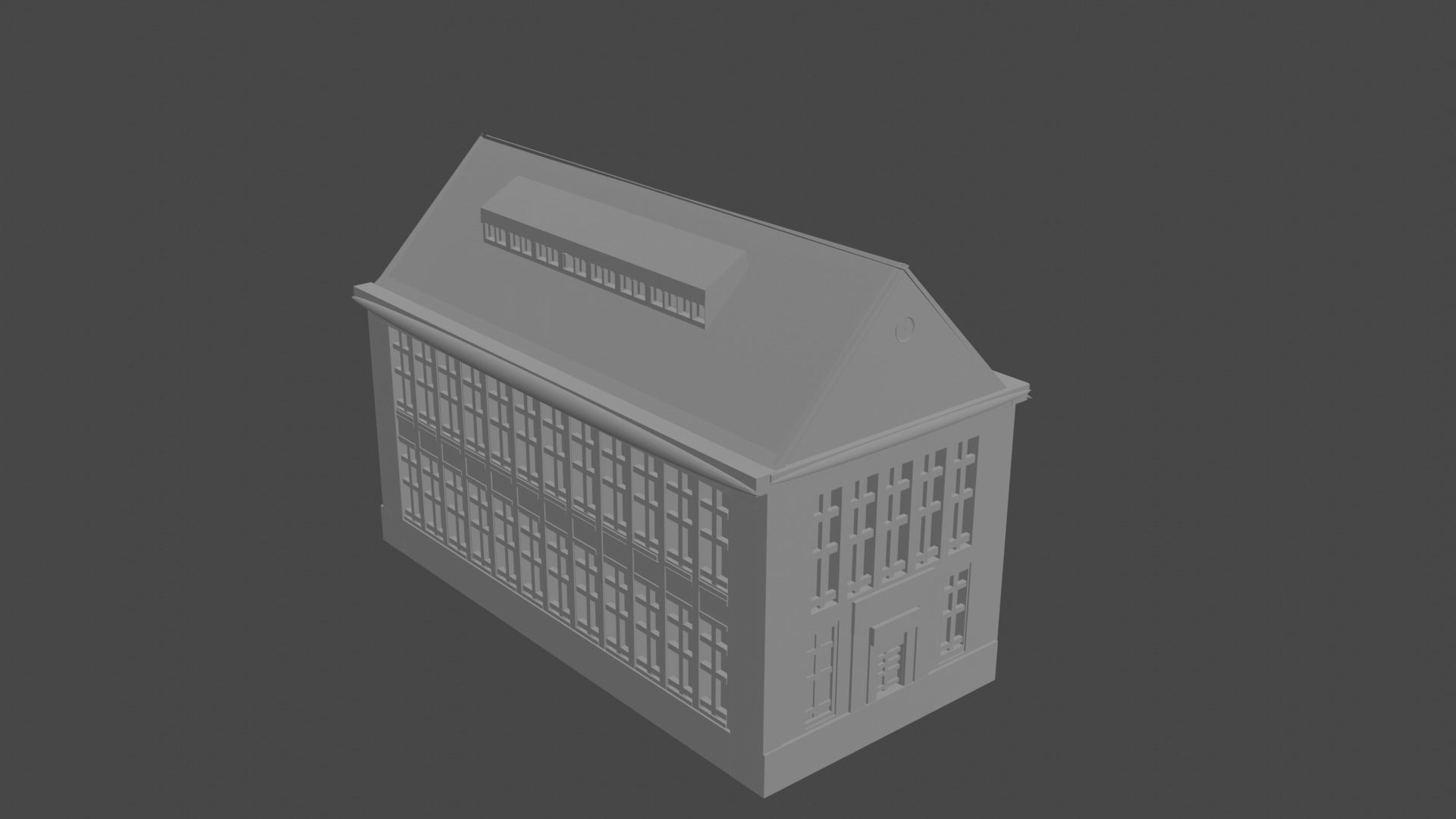 school building 3D model_2