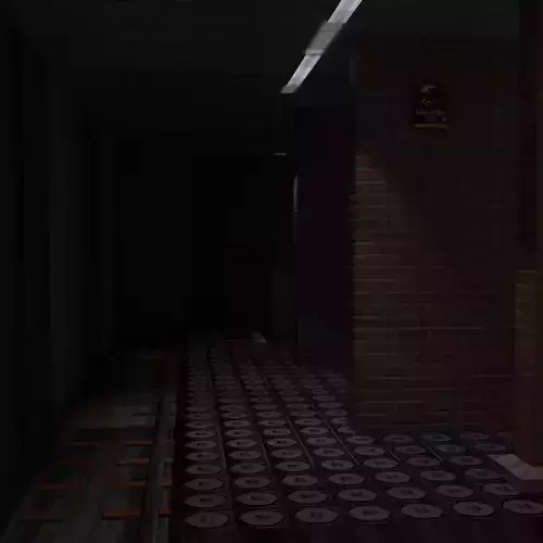 creepy abandoned subway with 3D model