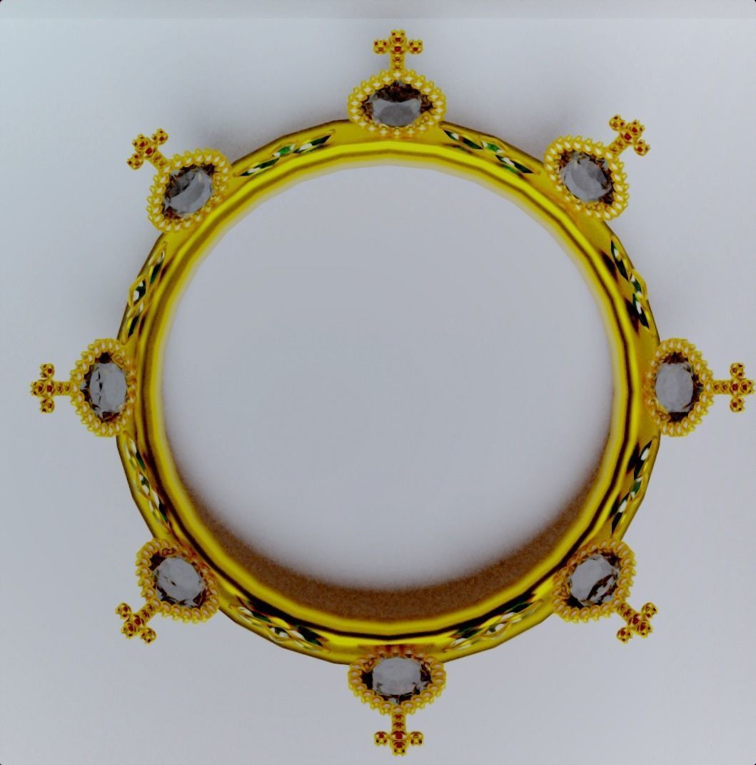 Gold crown 3D model_2