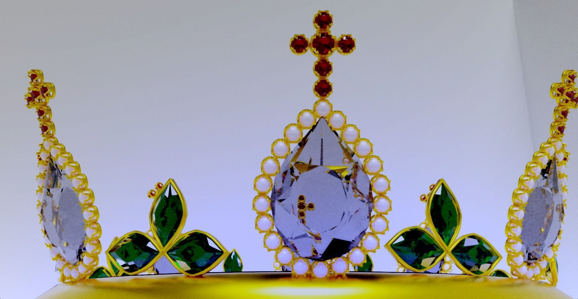 Gold crown 3D model_5