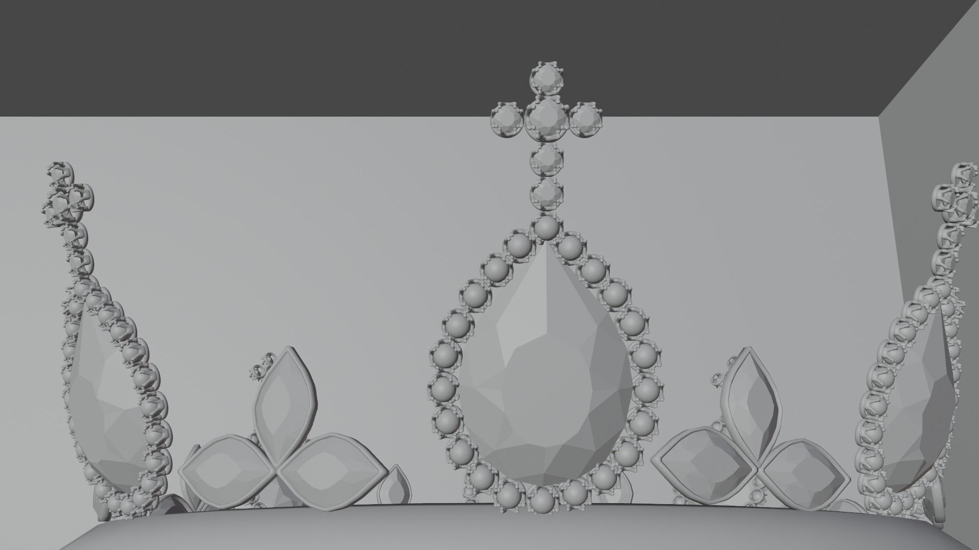 Gold crown 3D model_4