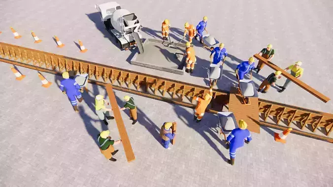 construction of canals-canals-tunnels-drainage roads 3D print model
