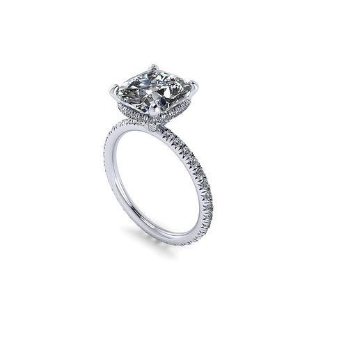 Solitary Pave Wedding Ring 3D print model