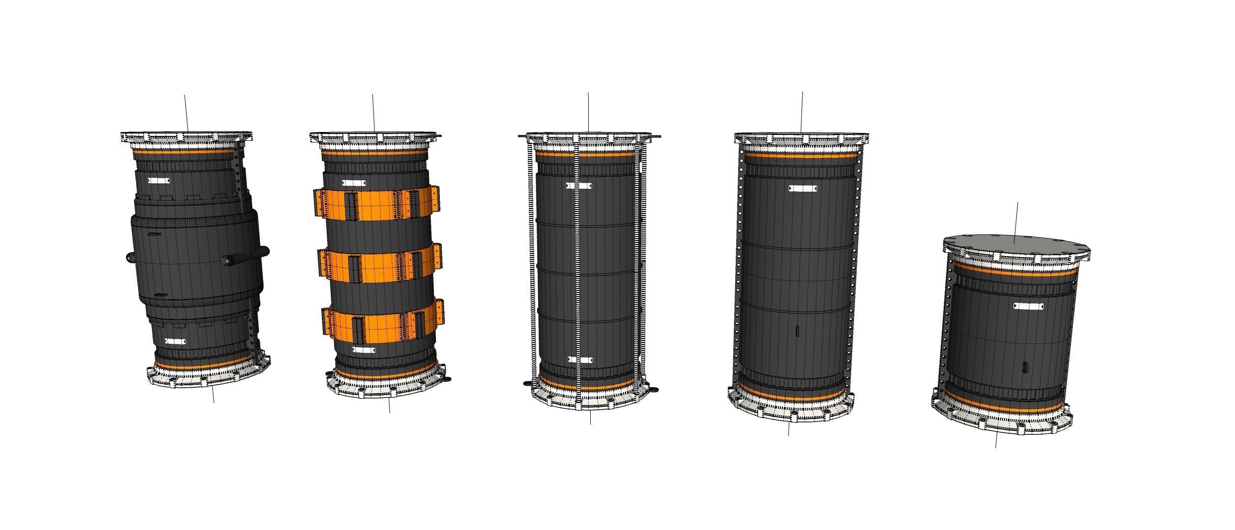 sci fi tube 3D model_27