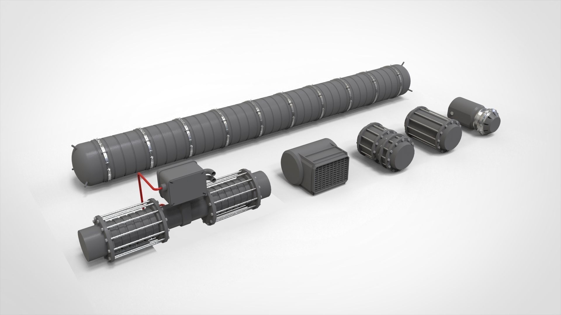 sci fi tube 3D model_20