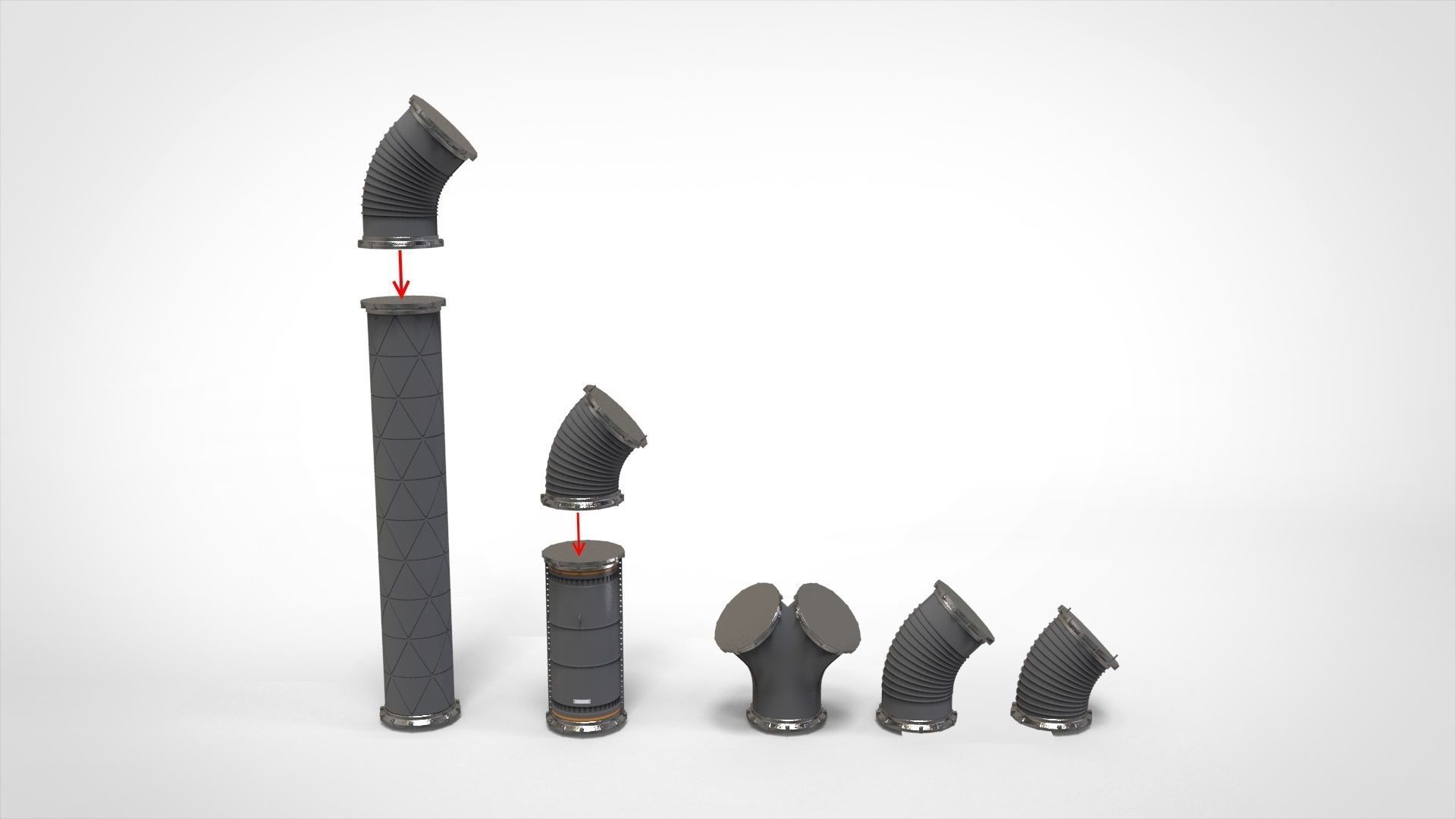 sci fi tube 3D model_11