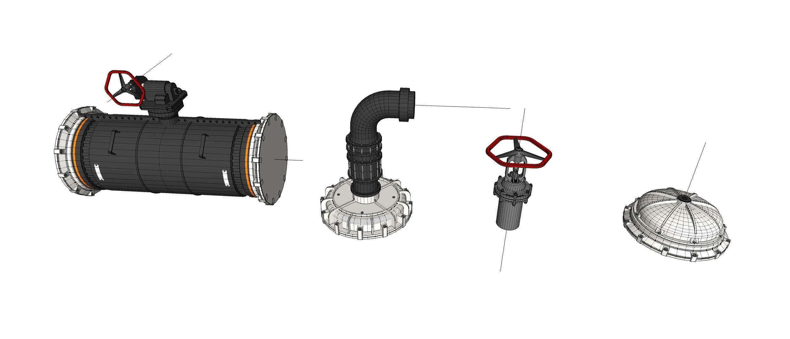 sci fi tube 3D model_30