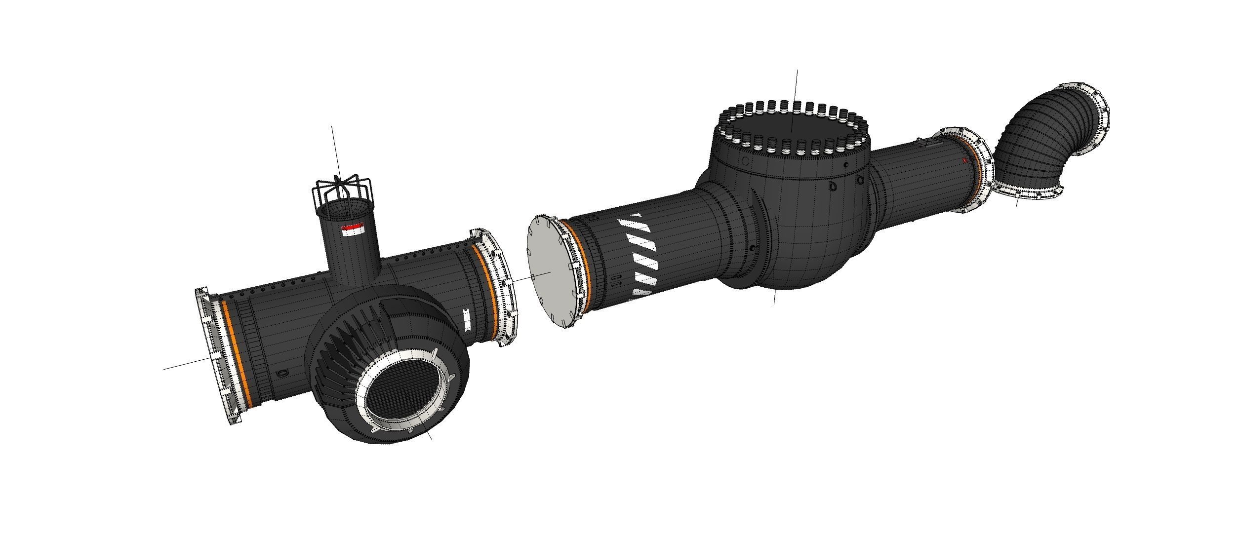 sci fi tube 3D model_29