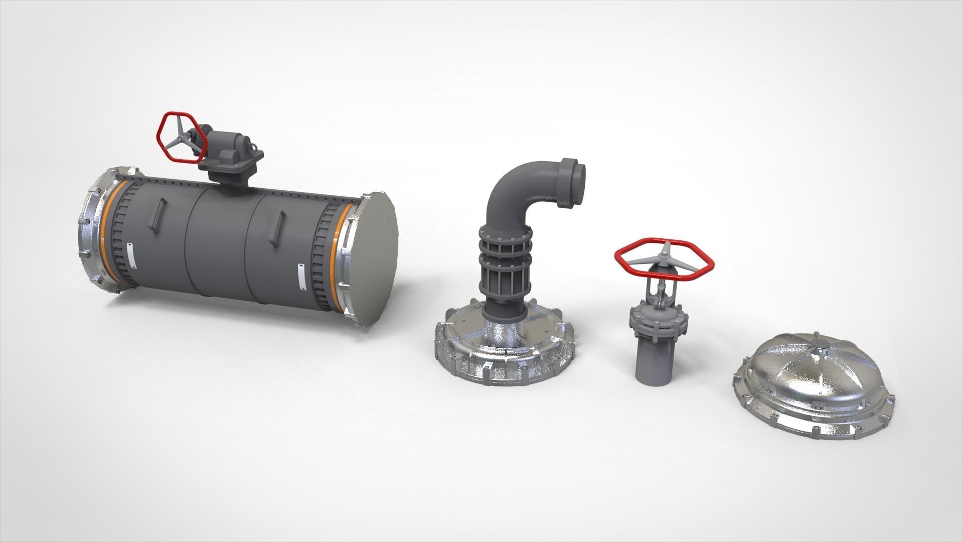 sci fi tube 3D model_19