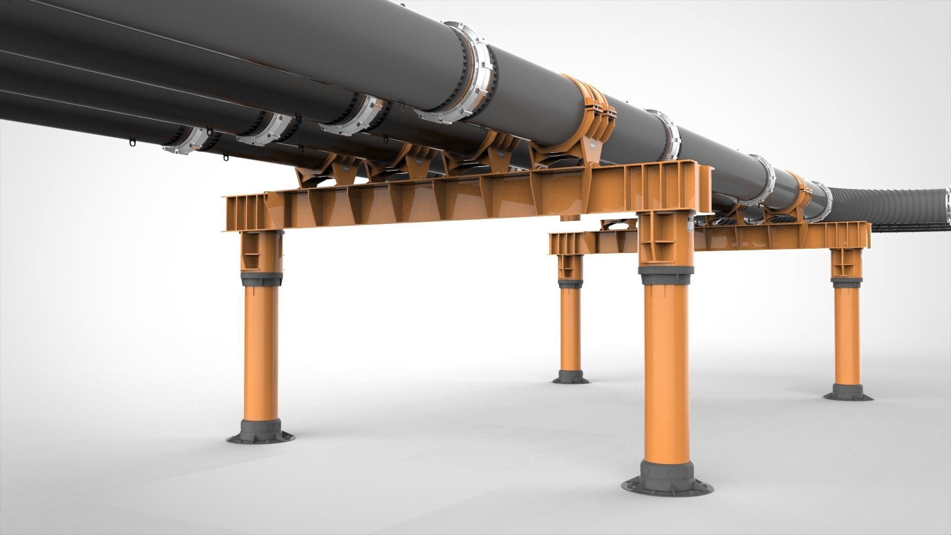 sci fi tube 3D model_4