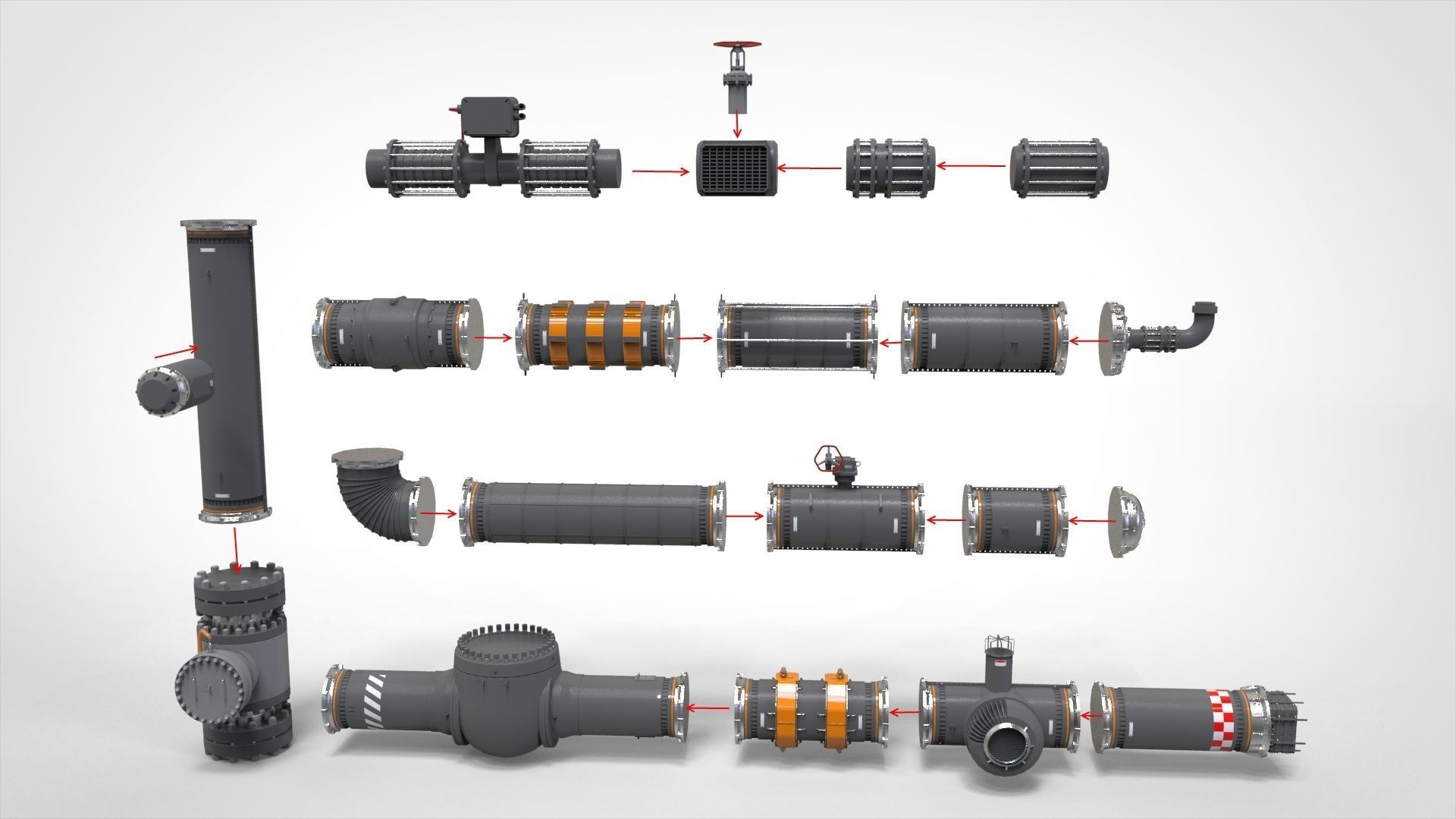 sci fi tube 3D model_3