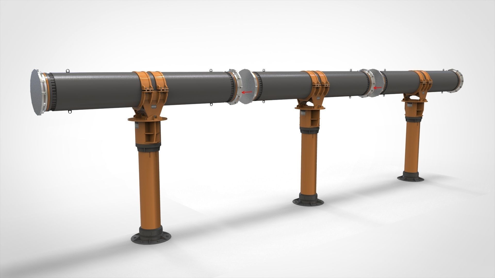sci fi tube 3D model_9