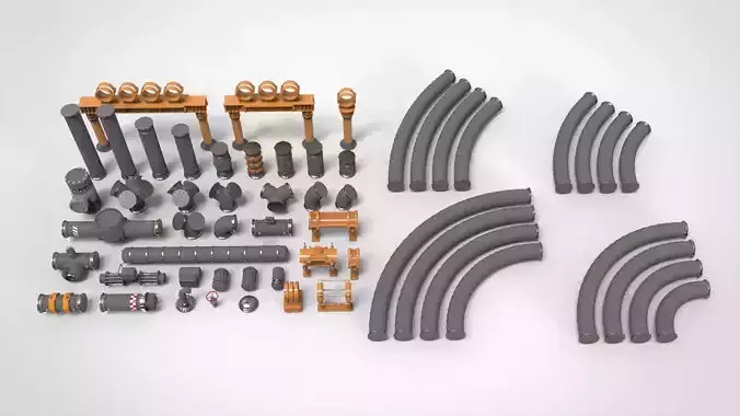 sci fi tube 3D model