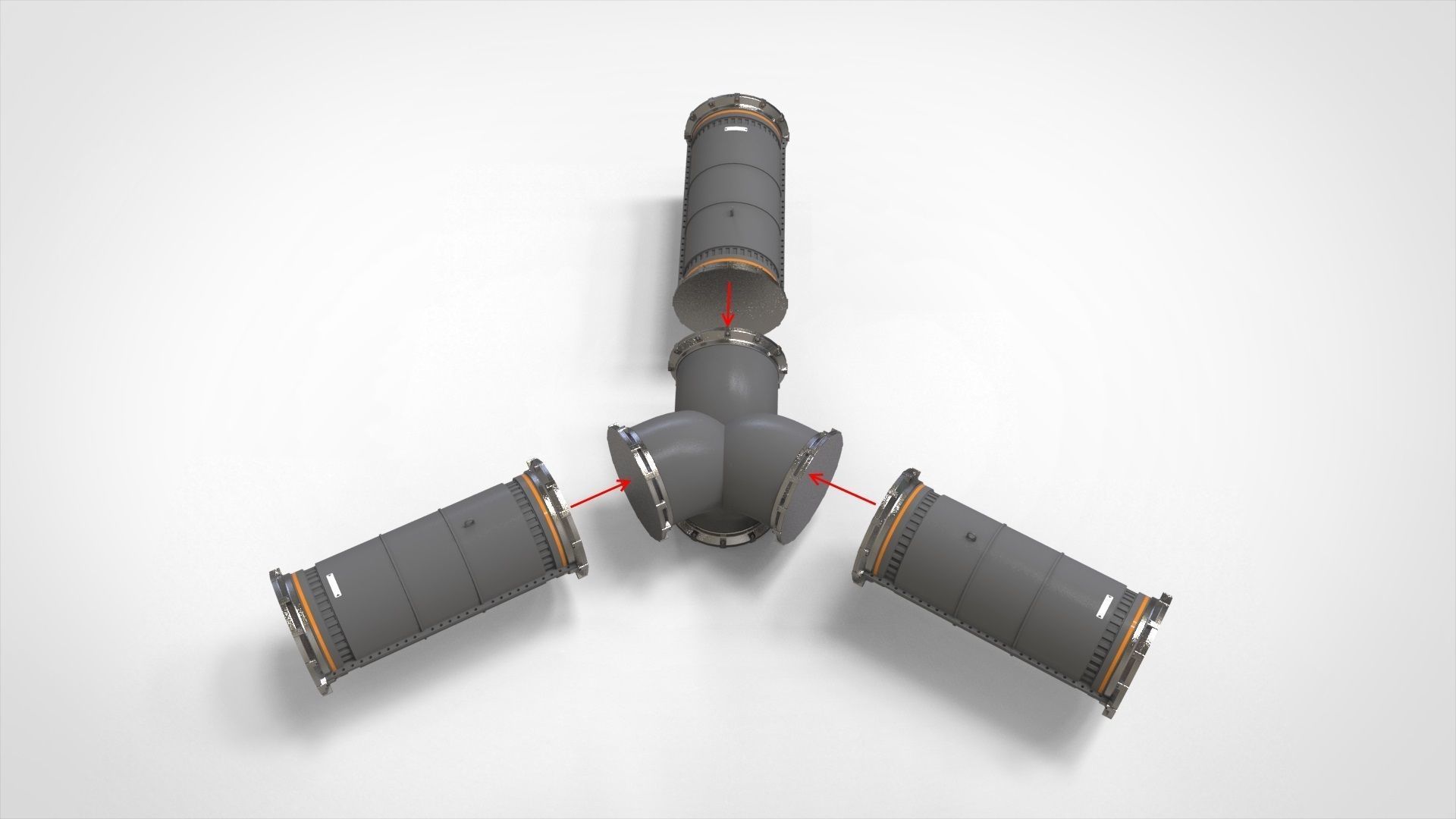 sci fi tube 3D model_14