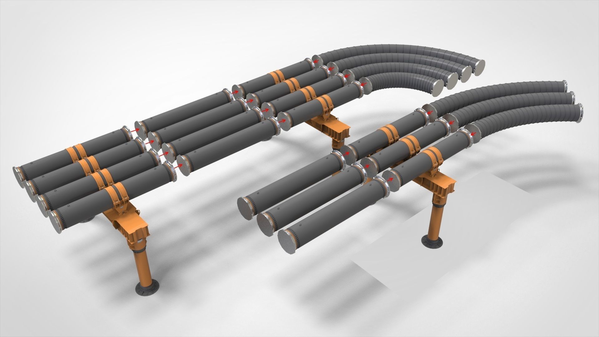 sci fi tube 3D model_6