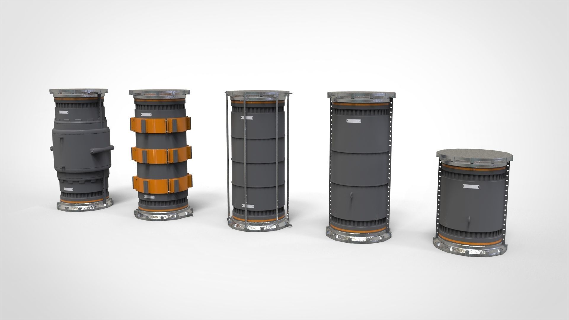 sci fi tube 3D model_16