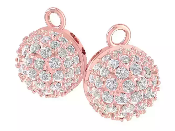 Luxury Round Diamond Ball Pendant Jewelry 3D Model  2219