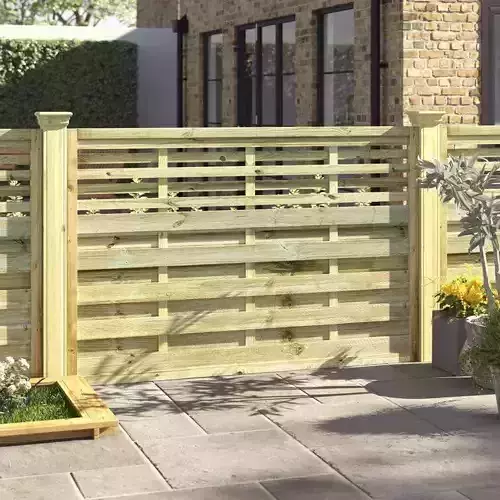 Kyoto Horizontal Weave Fence Panel 3D model