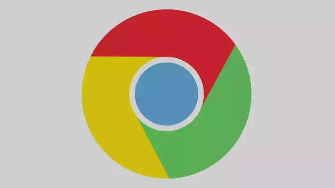 Google Chrome Logo 3D