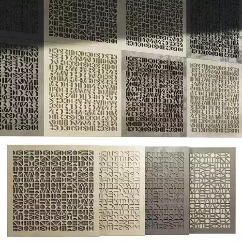 3D-panels of geometric shapes