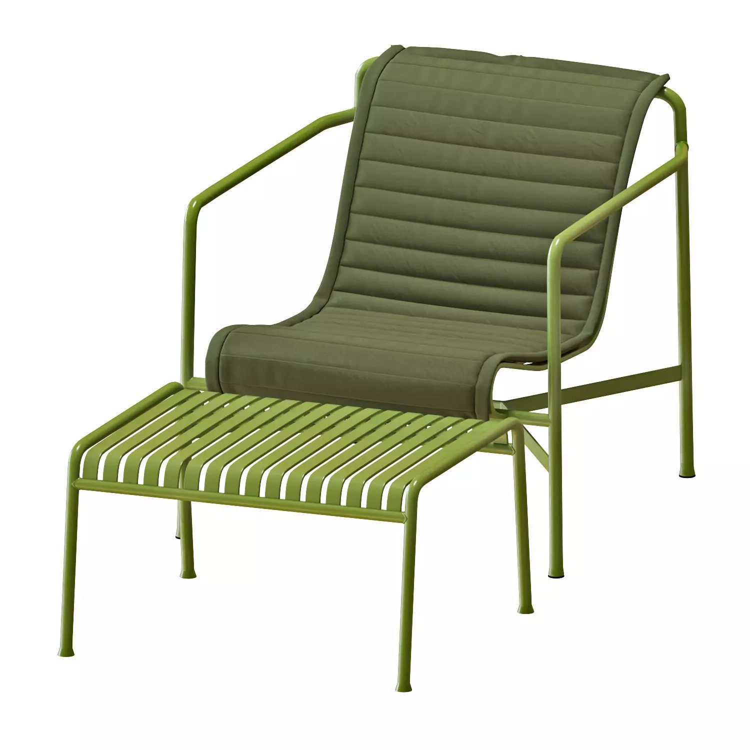 Hay Palissade Lounge Chair and table 3D model