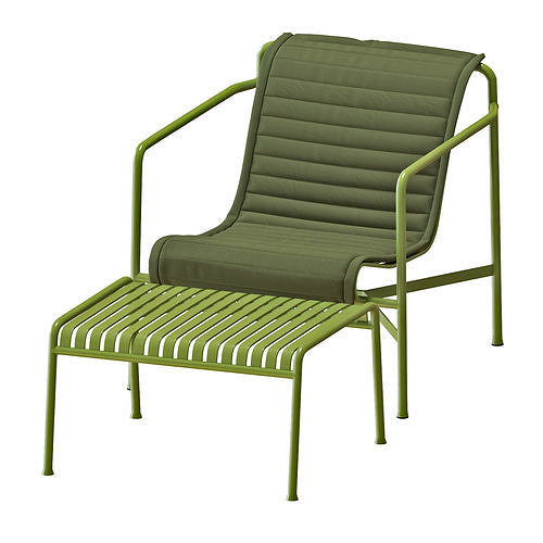 Hay Palissade Lounge Chair and table  3D model