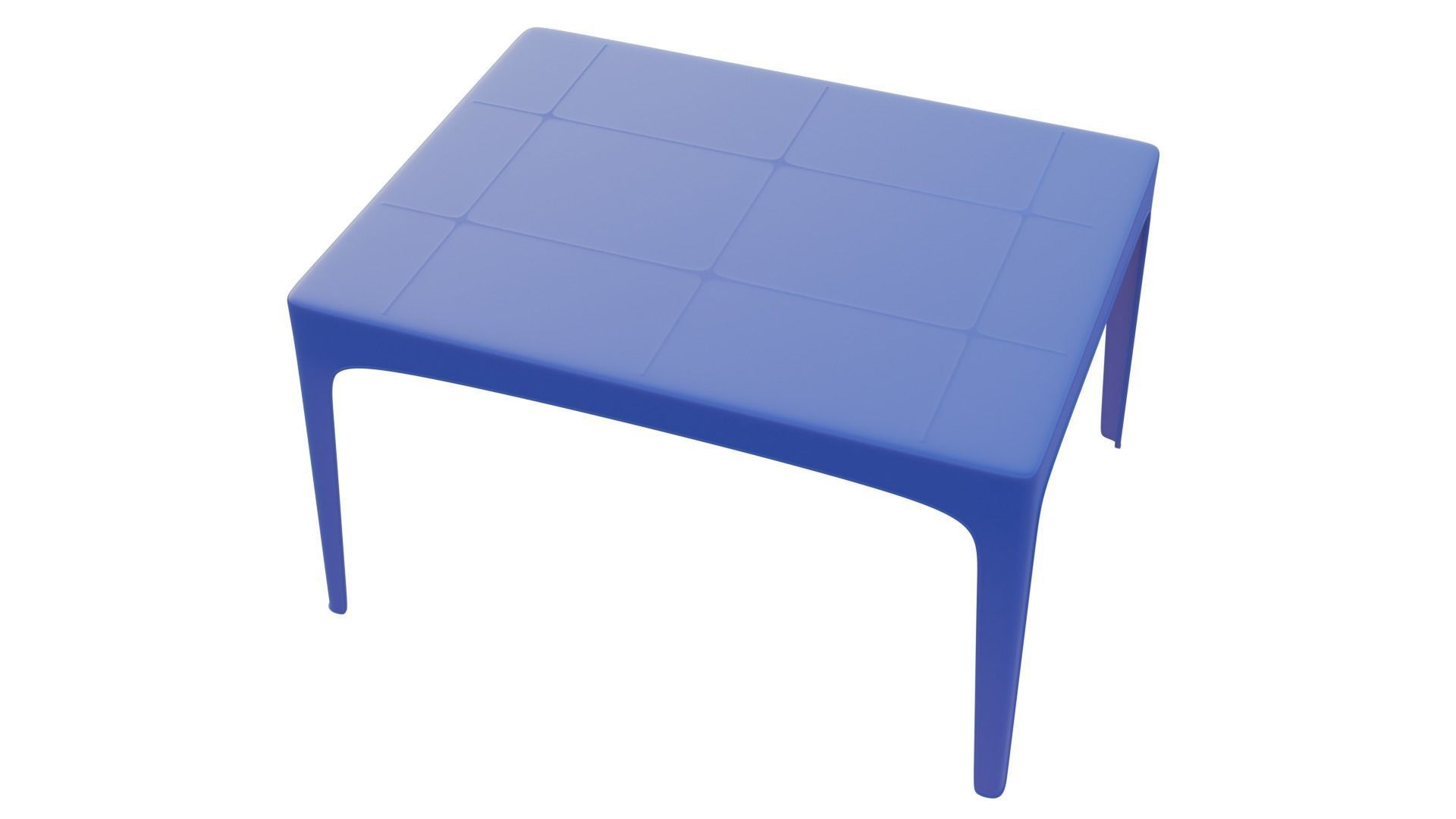 Plastic Table 3D model Low-poly 3D model_2