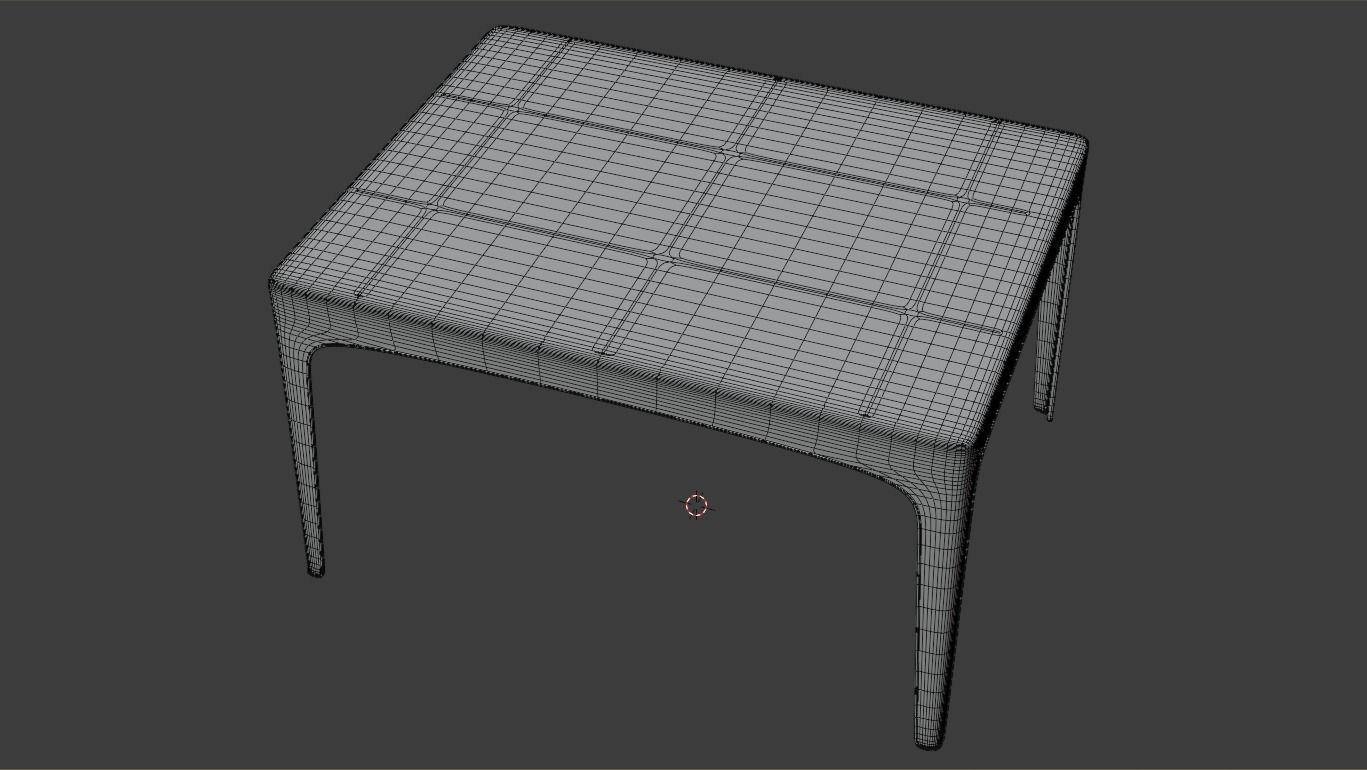 Plastic Table 3D model Low-poly 3D model_3