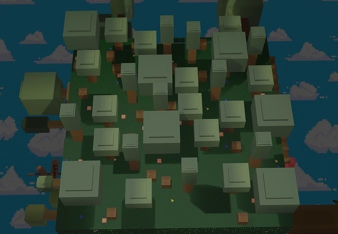 not a large cubic planet 3D model