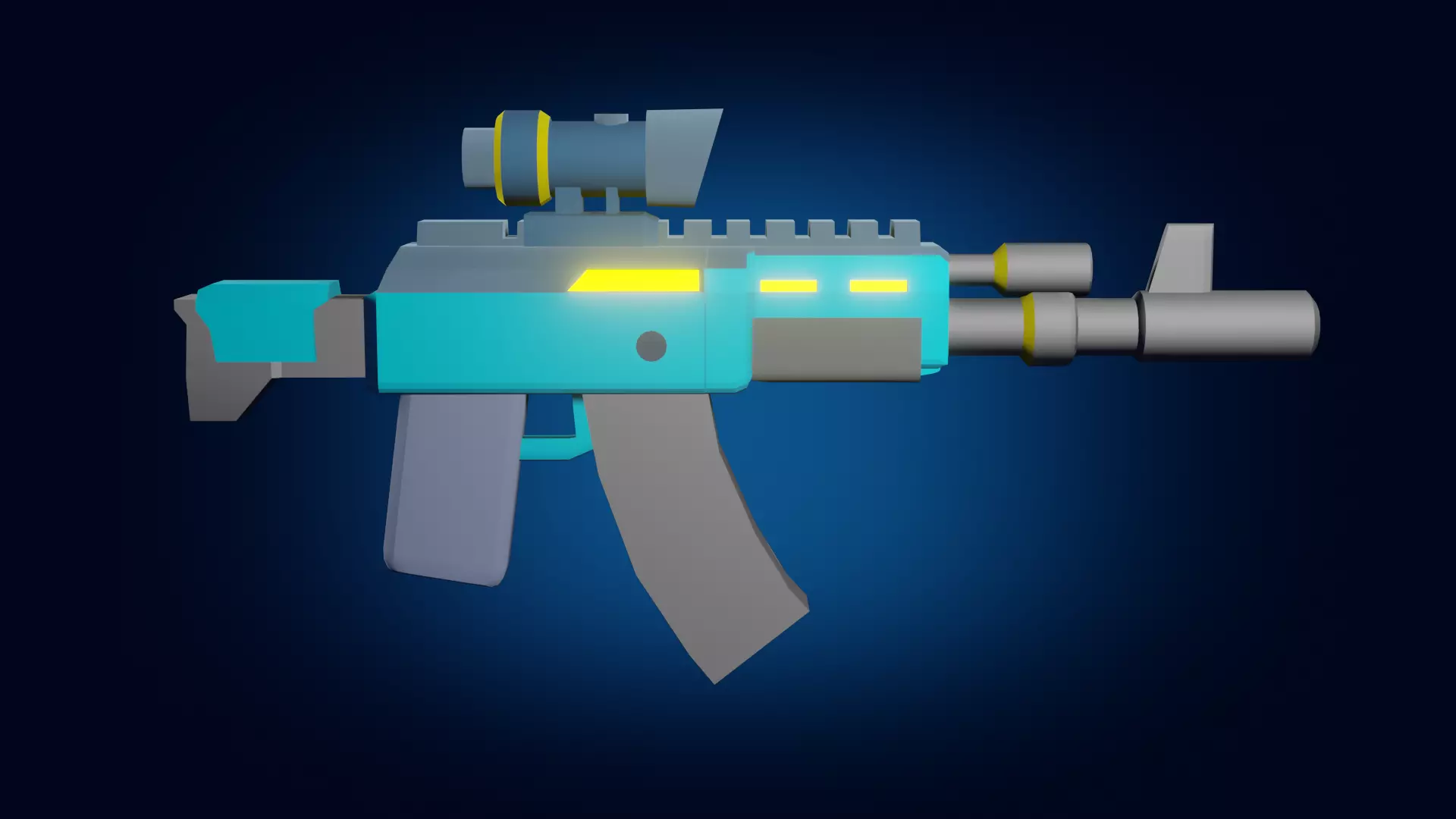 Gun to game PBR low-poly game ready Free low-poly 3D model