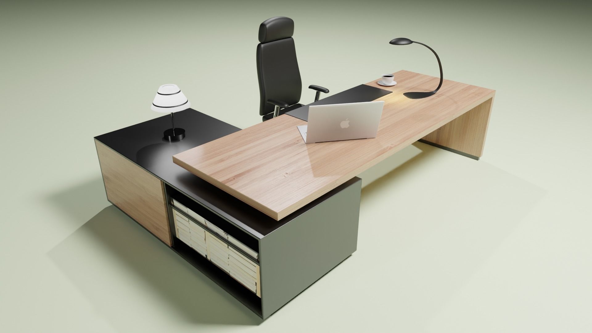 DESK OFFICE 3D model_1