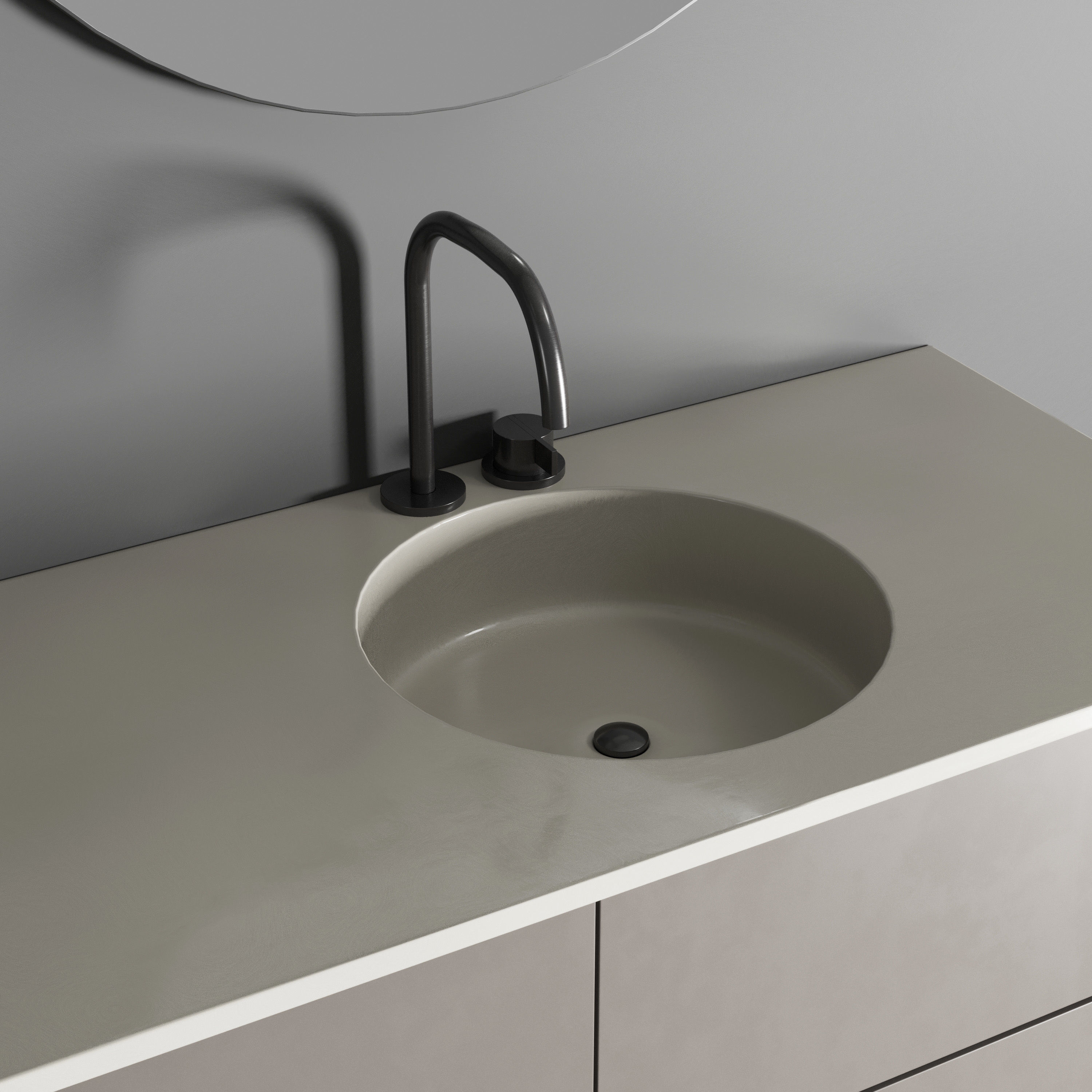 Bathroom furniture set 04 3D model_2