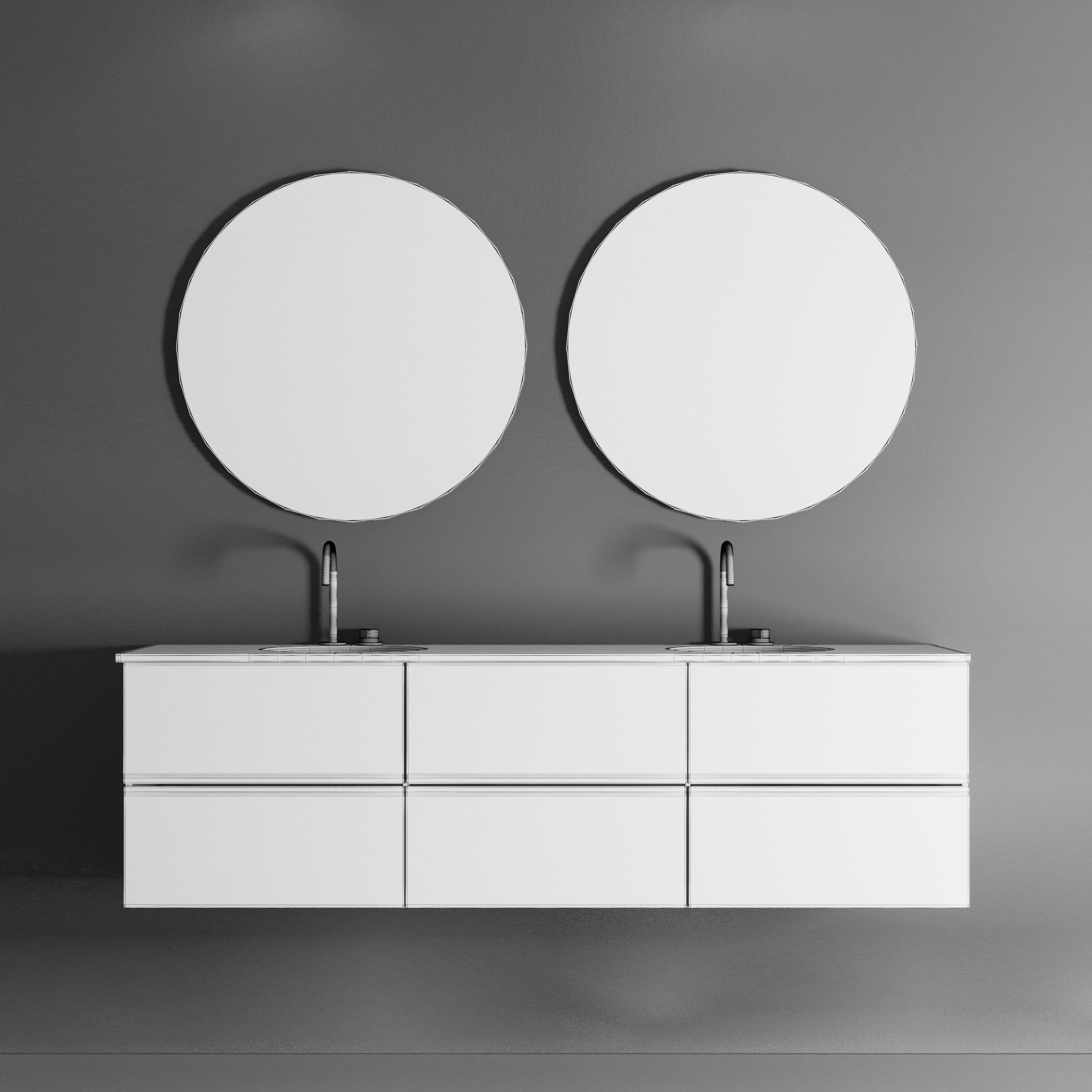 Bathroom furniture set 04 3D model_3