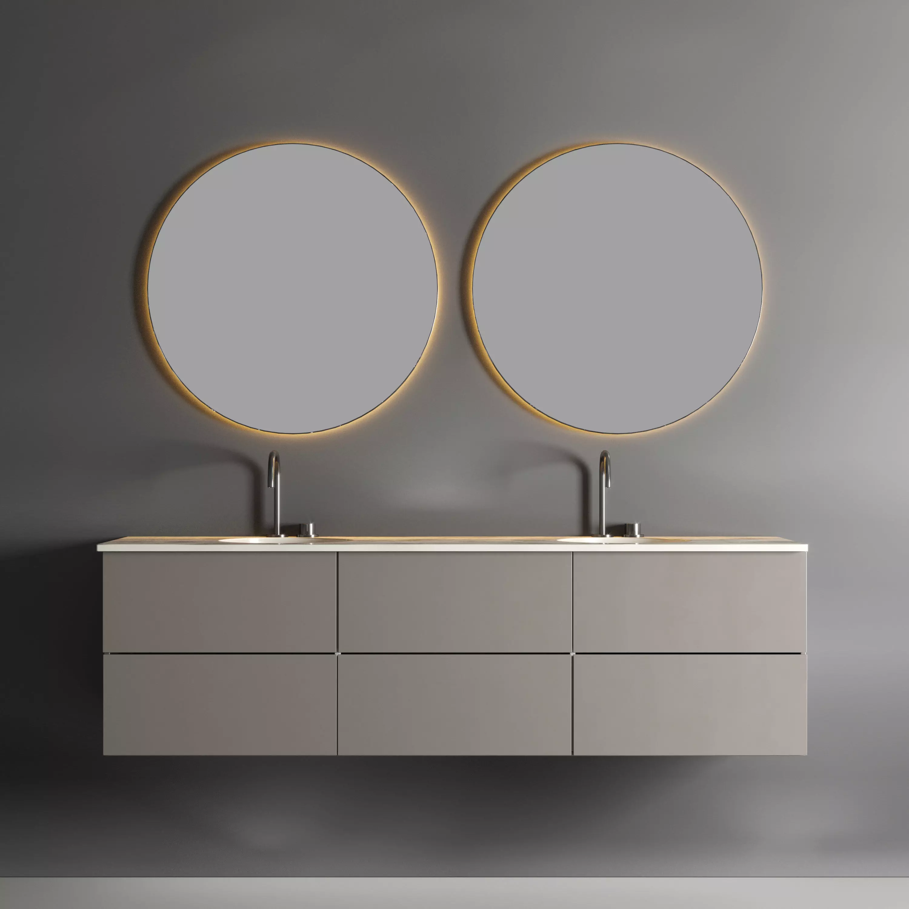 Bathroom furniture set 04 3D model_0