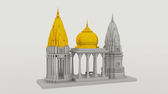 kashi vishwanath temple 3D model