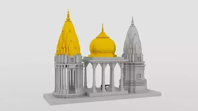 kashi vishwanath temple 3D model